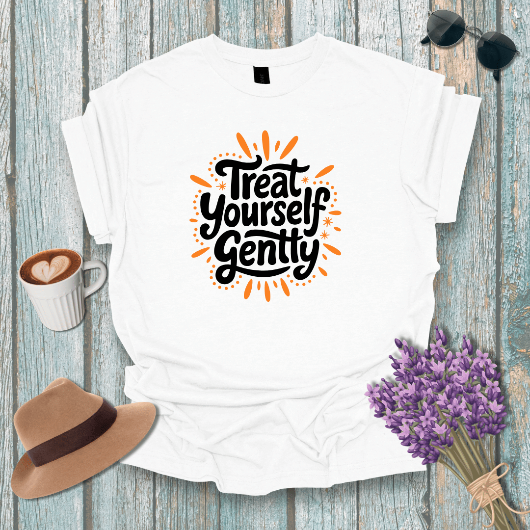 Treat Yourself Gently Unisex Softstyle T-Shirt - Self-Care Apparel