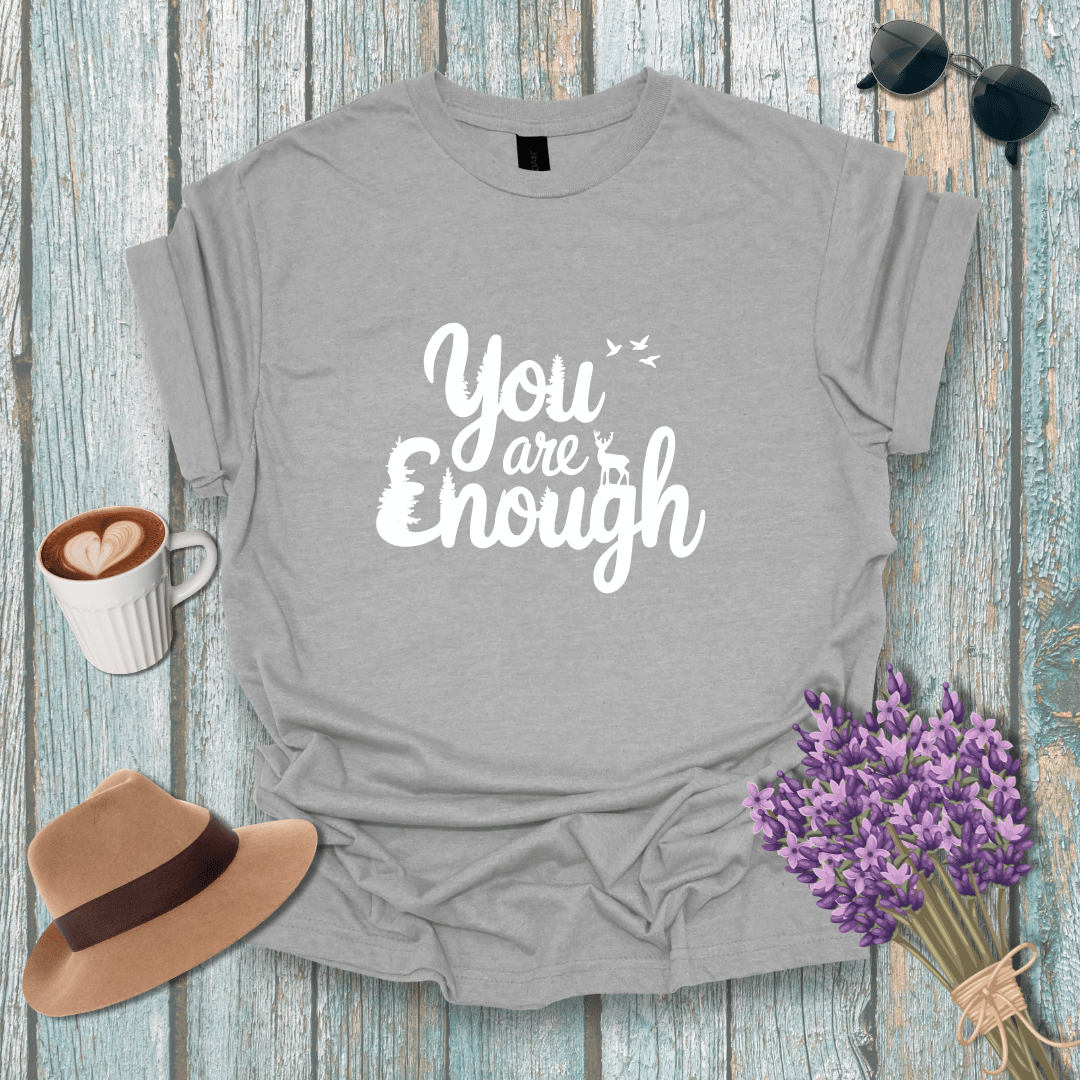 You Are Enough Unisex Softstyle T-Shirt - Positive Affirmation Tee