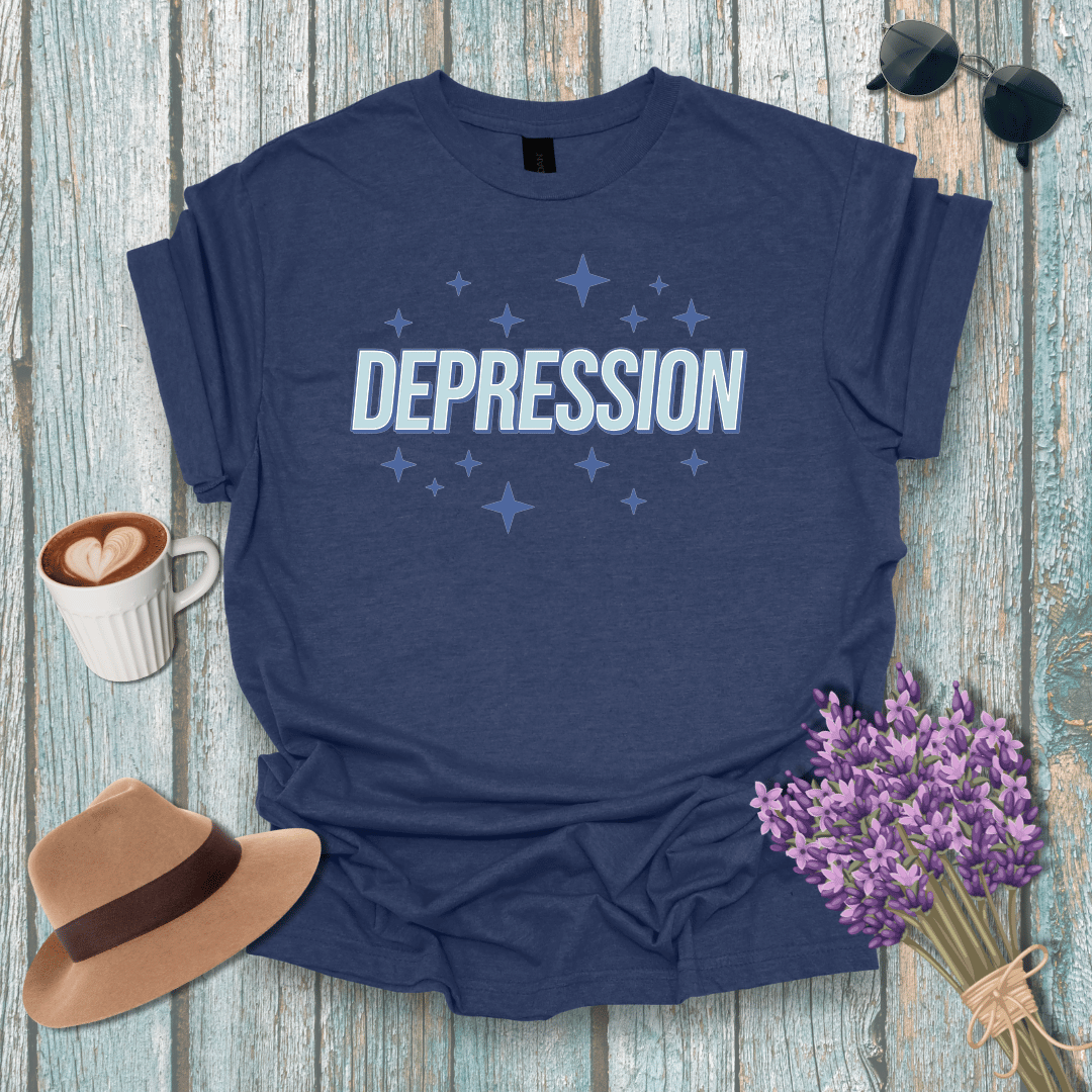 Unisex Softstyle T-Shirt - Depression Graphic Tee for Mental Health Awareness