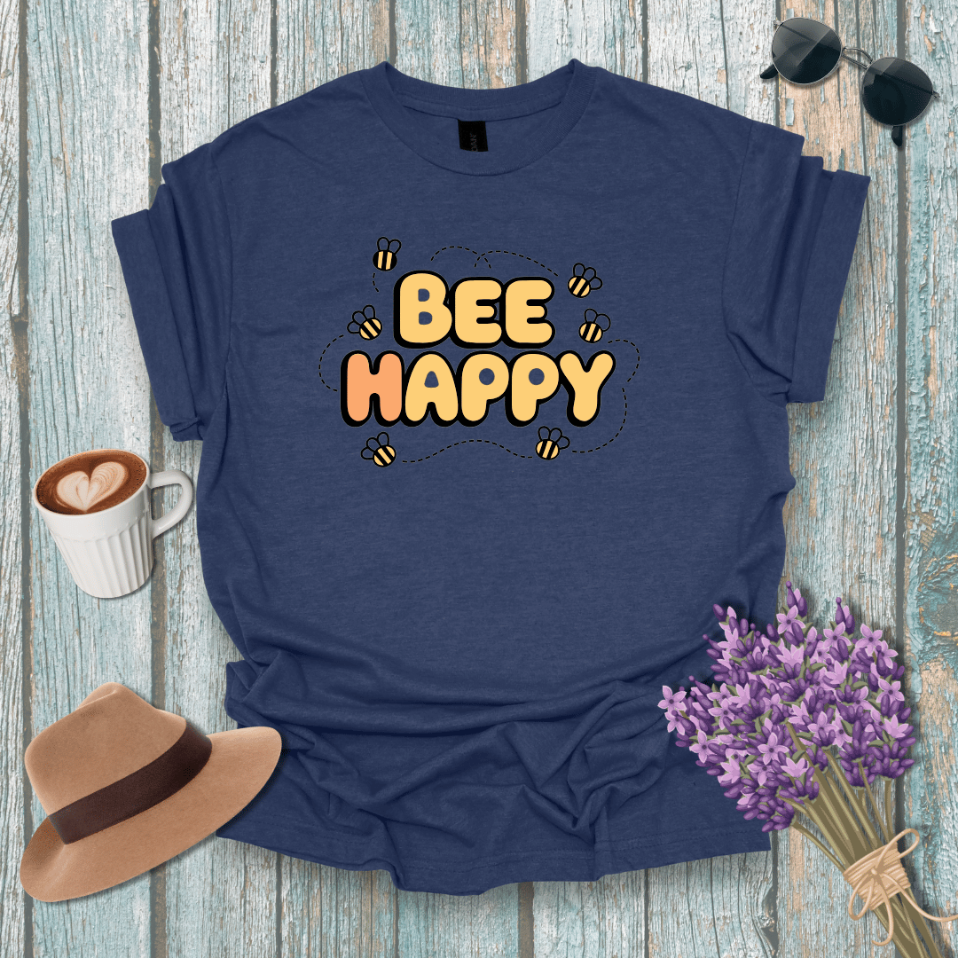 Bee Happy Unisex Softstyle T-Shirt - Feel Good Apparel for Nature Lovers
