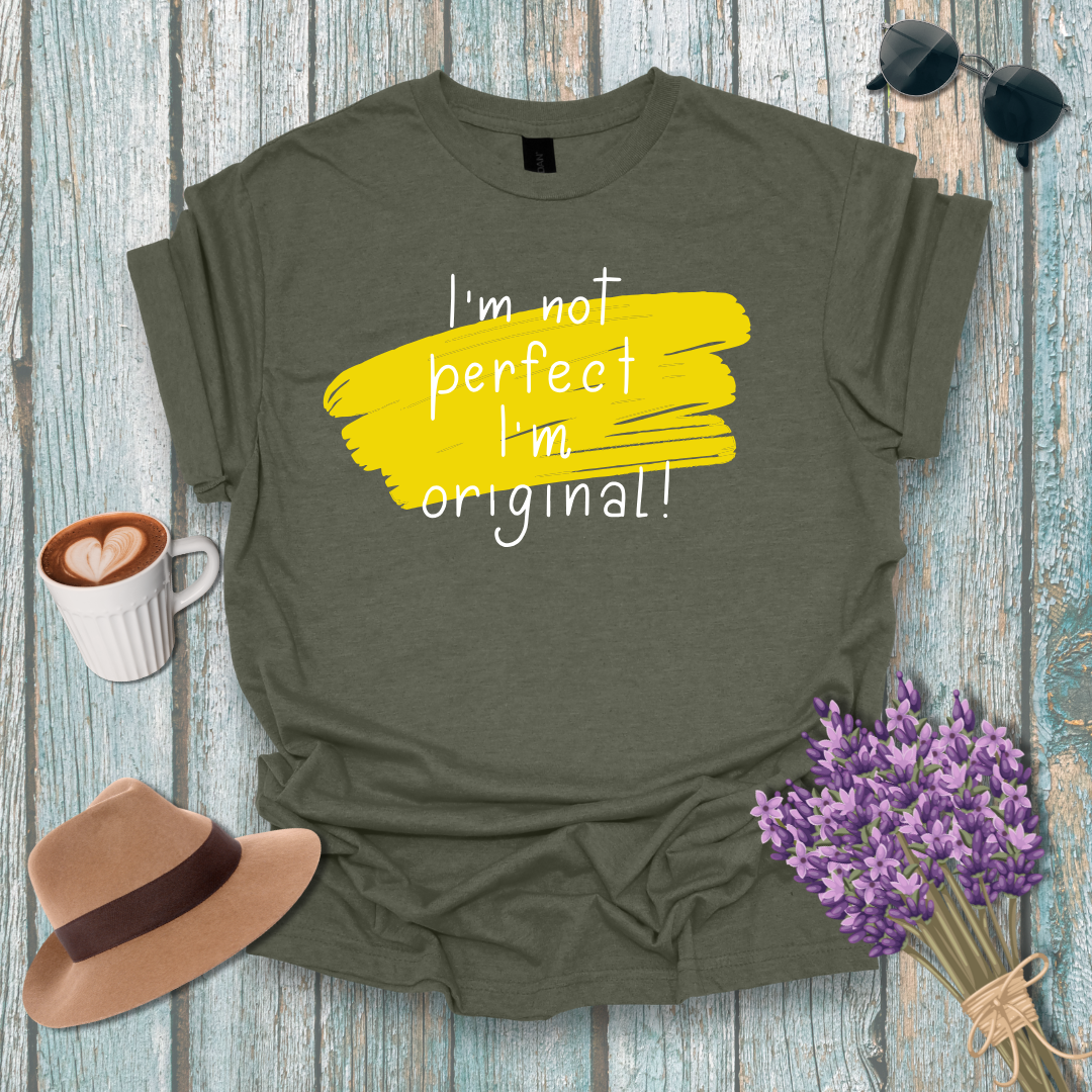 Unisex Softstyle T-Shirt - "I'm Not Perfect, I'm Original!" - Inspirational Casual Tee