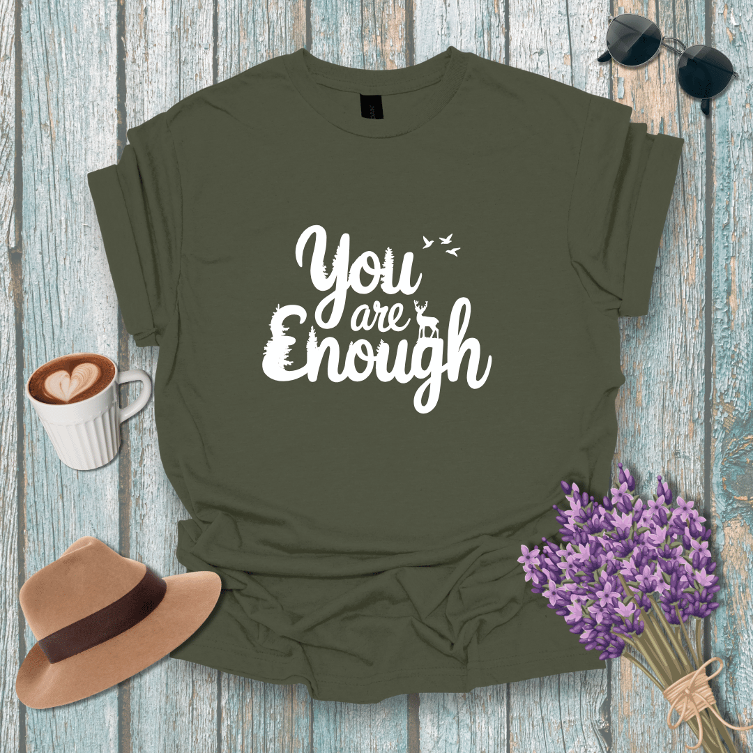 You Are Enough Unisex Softstyle T-Shirt - Positive Affirmation Tee