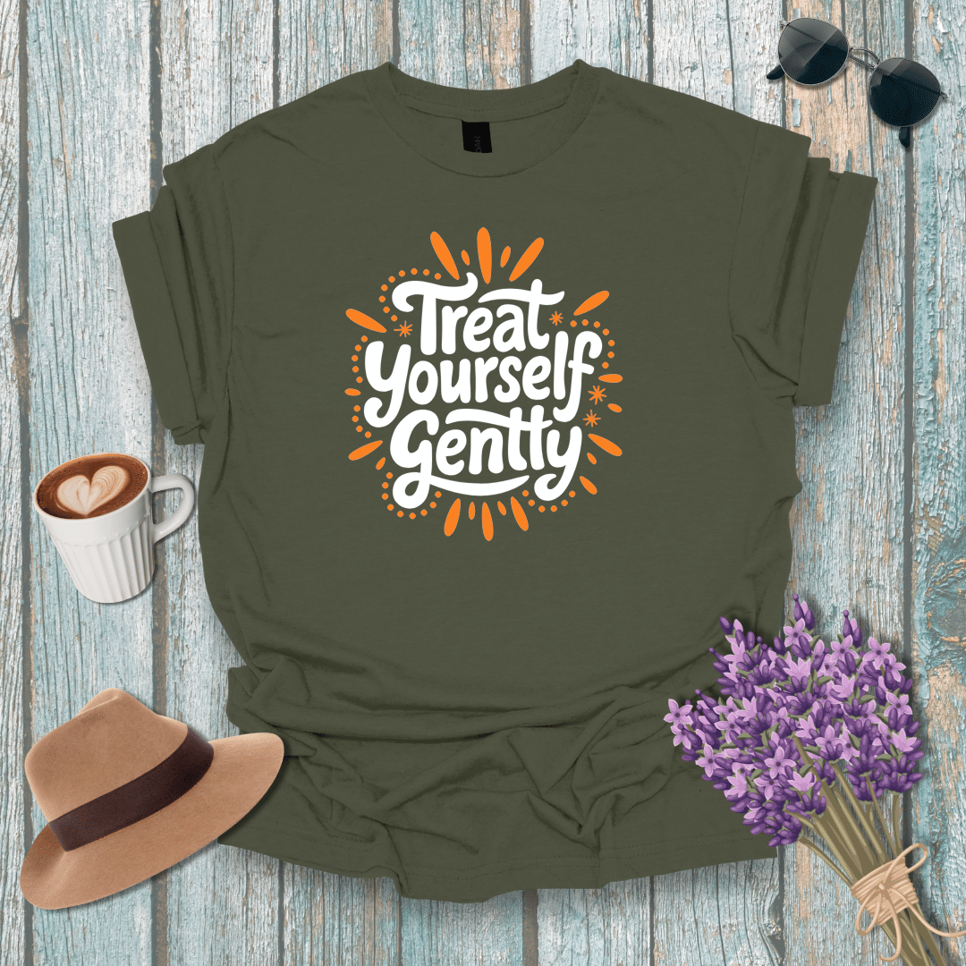Treat Yourself Gently Unisex Softstyle T-Shirt - Self-Care Apparel