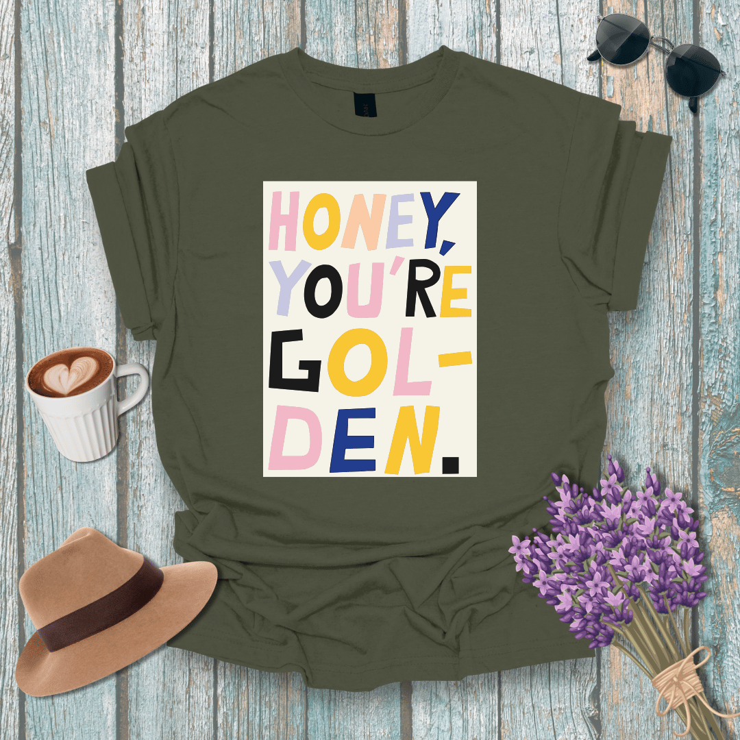 Inspirational Unisex Softstyle T-Shirt | "Honey, You're Golden" Design