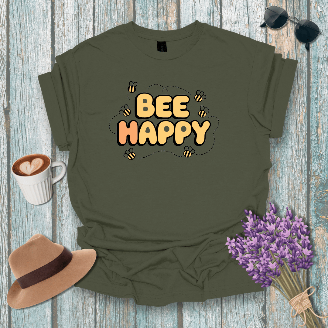Bee Happy Unisex Softstyle T-Shirt - Feel Good Apparel for Nature Lovers