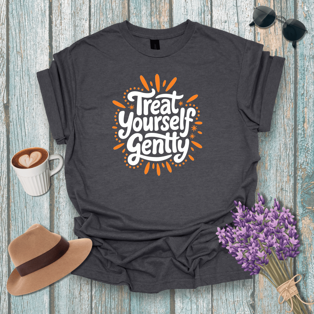 Treat Yourself Gently Unisex Softstyle T-Shirt - Self-Care Apparel
