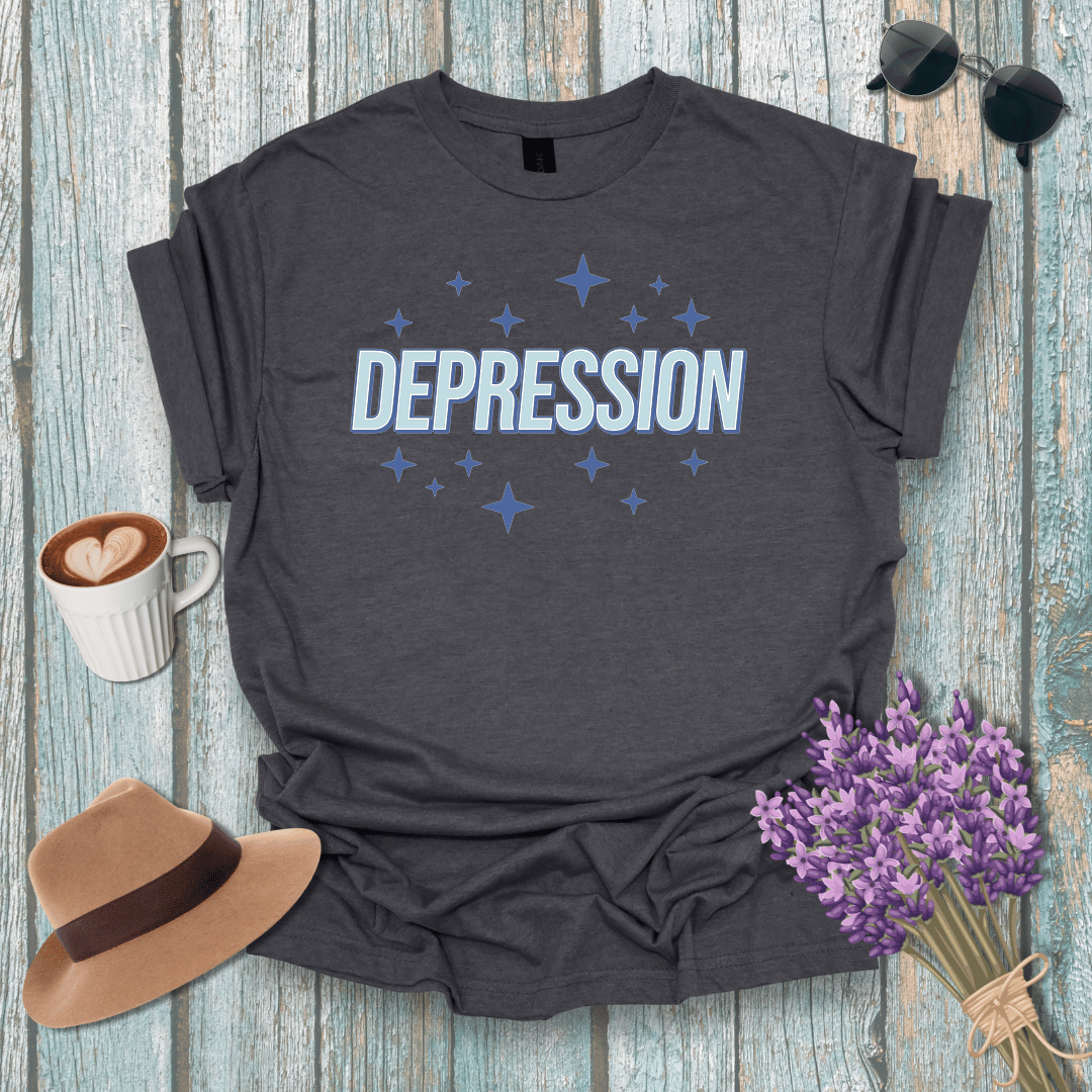 Unisex Softstyle T-Shirt - Depression Graphic Tee for Mental Health Awareness