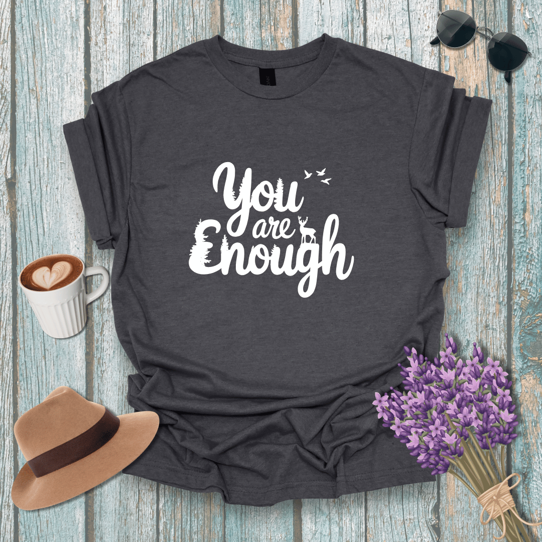 You Are Enough Unisex Softstyle T-Shirt - Positive Affirmation Tee