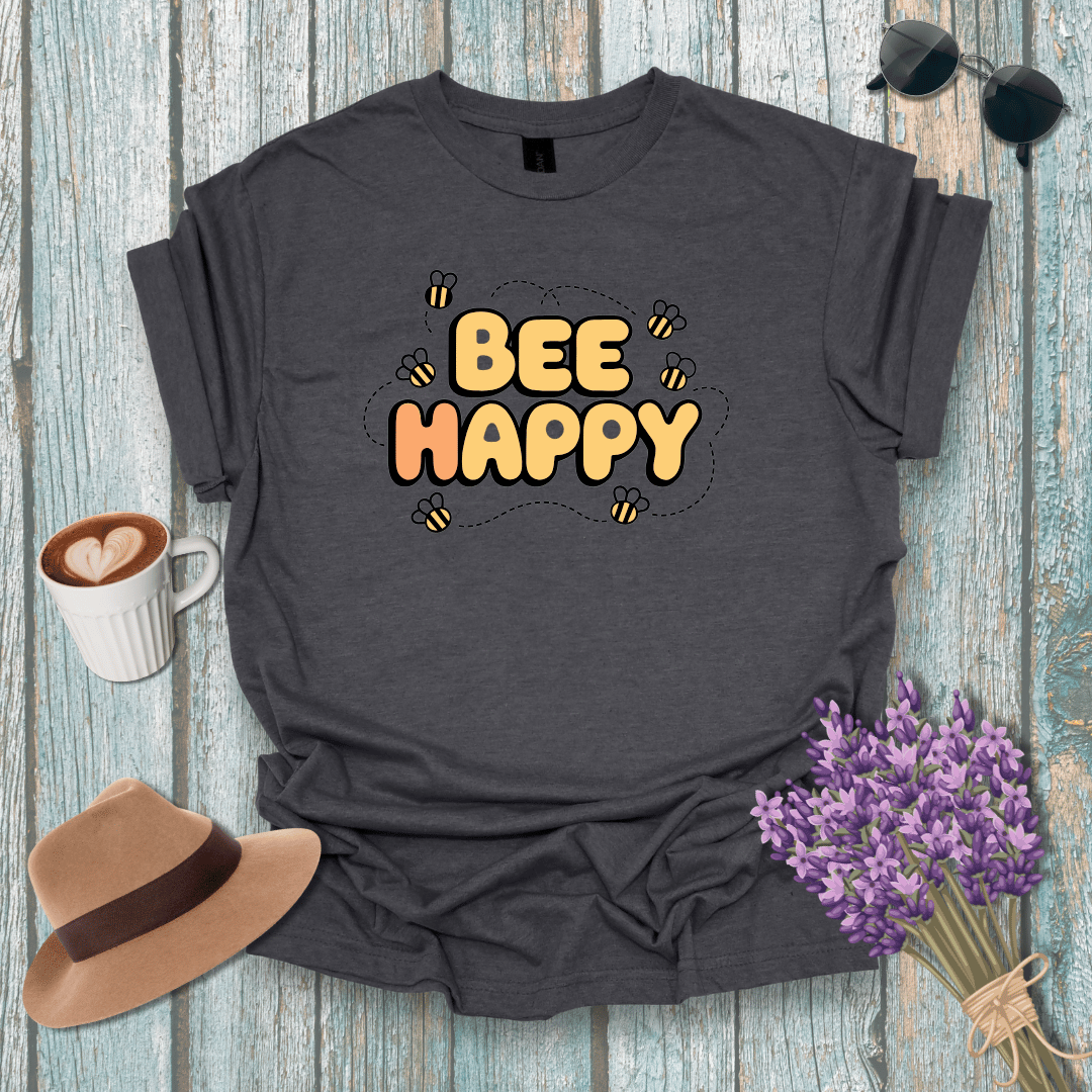 Bee Happy Unisex Softstyle T-Shirt - Feel Good Apparel for Nature Lovers