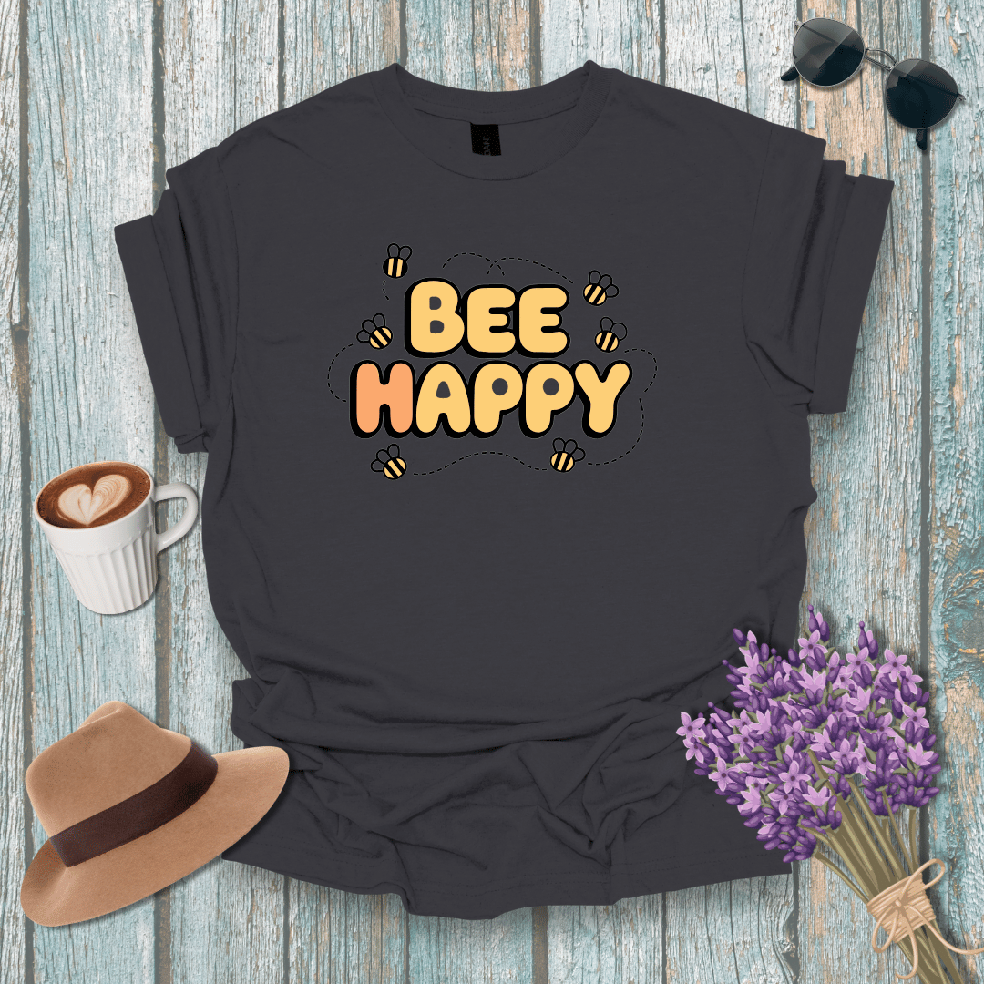 Bee Happy Unisex Softstyle T-Shirt - Feel Good Apparel for Nature Lovers