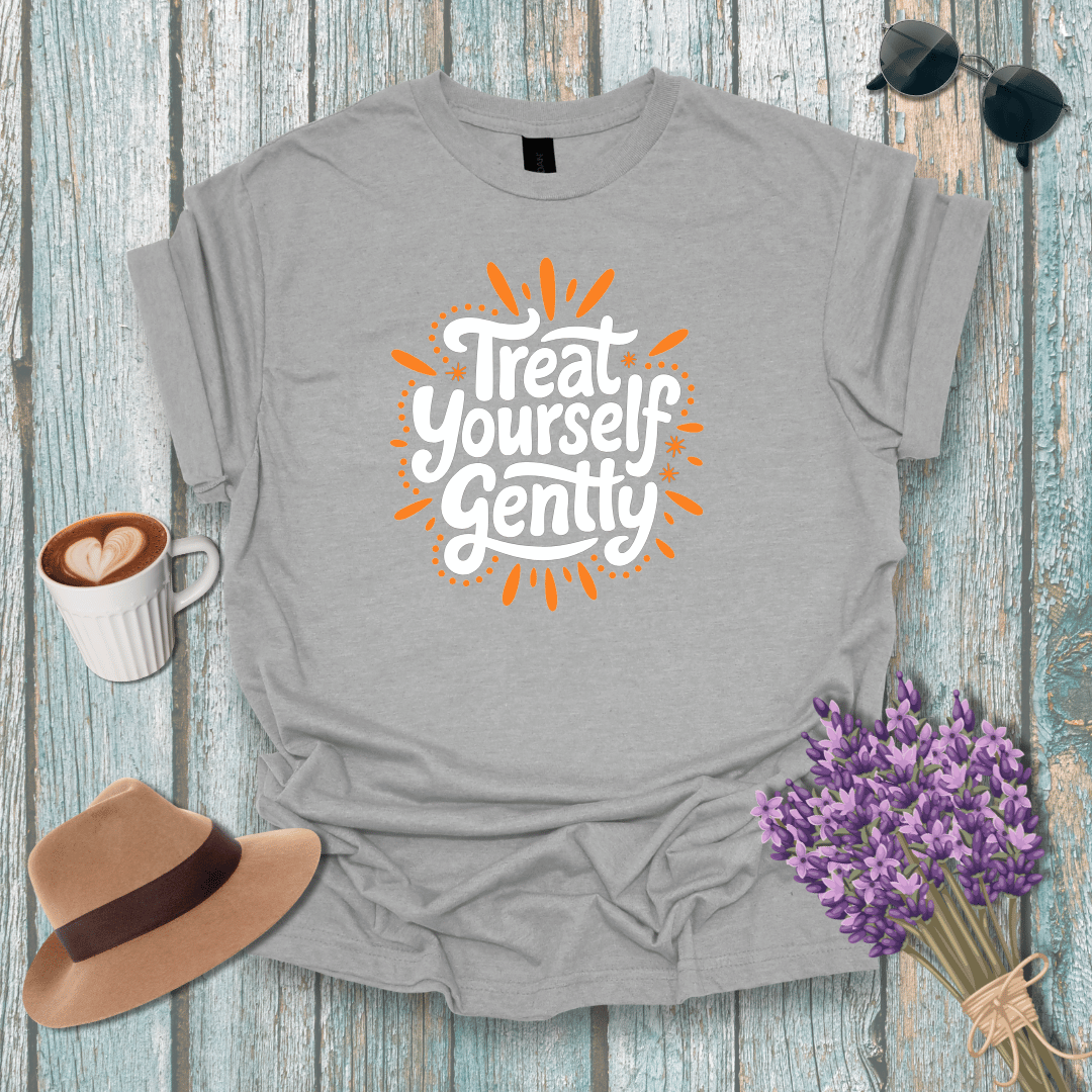 Treat Yourself Gently Unisex Softstyle T-Shirt - Self-Care Apparel