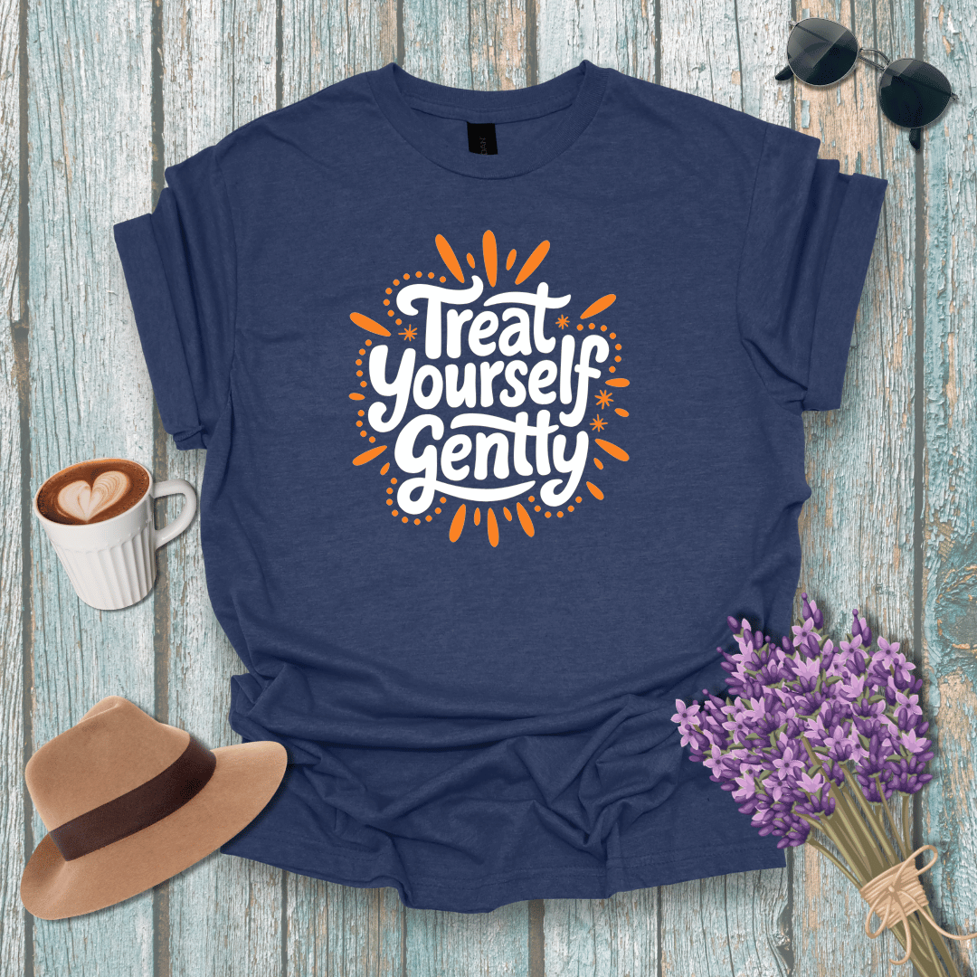 Treat Yourself Gently Unisex Softstyle T-Shirt - Self-Care Apparel