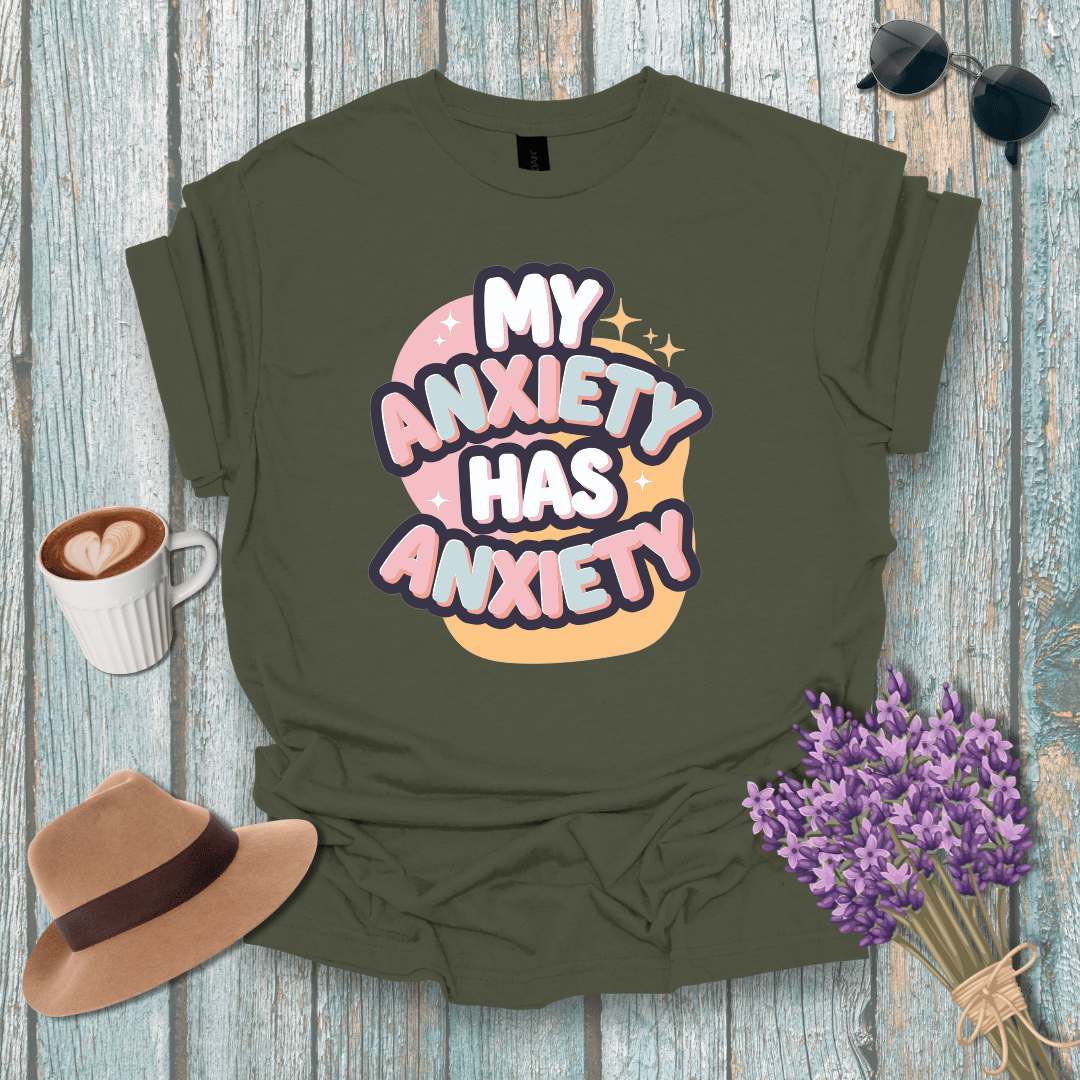 Trendy Anxiety Awareness T-Shirt - 'My Anxiety Has Anxiety'